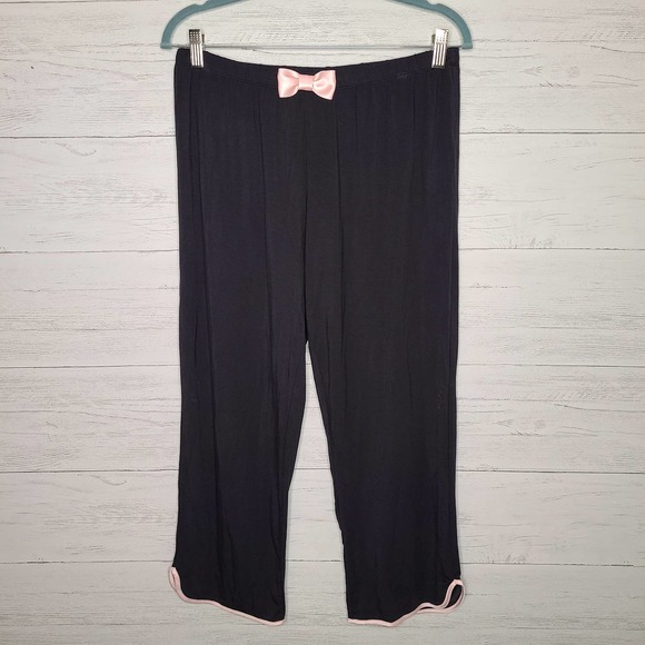 Kate Spade Satin Bow Modal Jersey Cropped Pajama Set - Picture 8 of 12